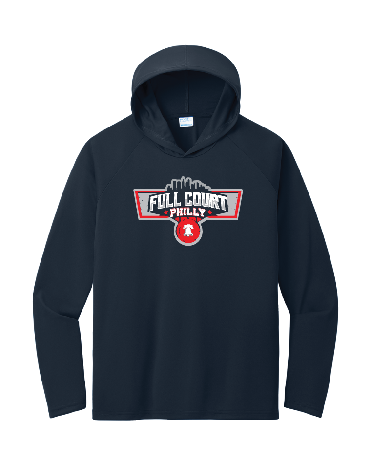Long Sleeve Hooded Performance Shooting Shirt – Navy