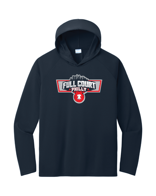 Long Sleeve Hooded Performance Shooting Shirt – Navy