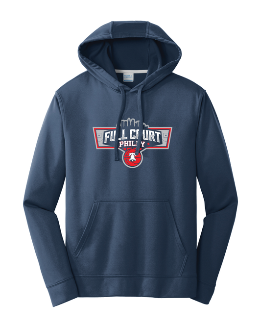 Poly/Fleece Performance Hoodie  – Navy